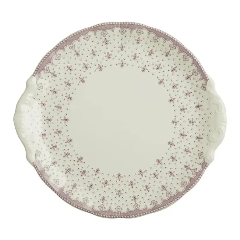 La Cartuja de Sevilla Bandeja de pastas colección Flor de Lis Rosa > Bandejas De Pastas