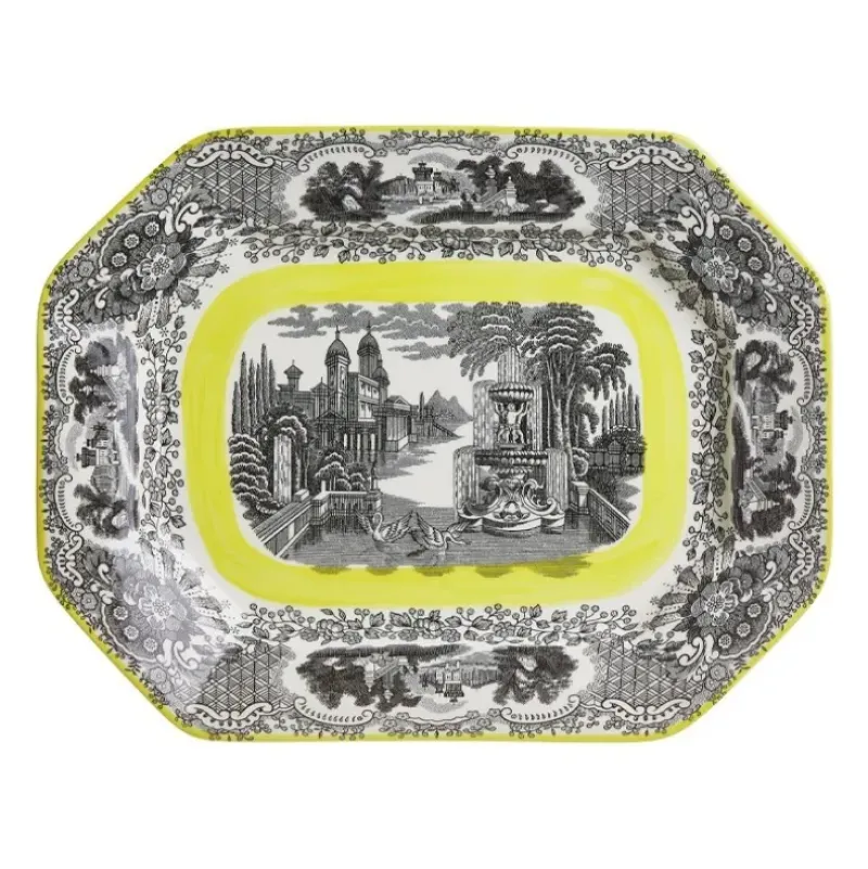 La Cartuja de Sevilla Fuente colección Negro Vistas Yellow by Aaron Stewart tamaño mediano > Fuentes Y Ensaladeras