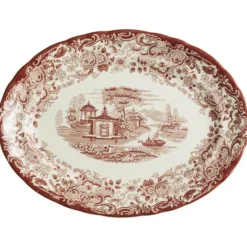 La Cartuja de Sevilla Fuente colección 202 Rosa tamaño grande > Fuentes Y Ensaladeras