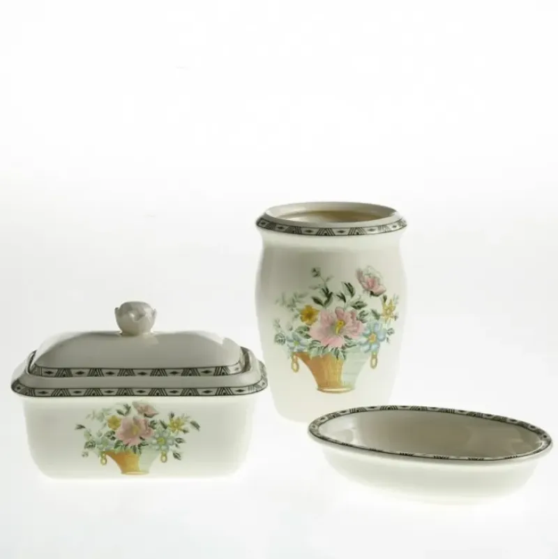 La Cartuja de Sevilla Juego de baño colección Canasto Floral > Baño
