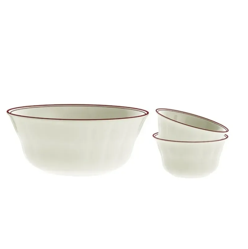 La Cartuja de Sevilla Juego de boles clásicos de 13 piezas colección Basic Line Red > Set Y Servicios|Boles Y Tazas De Consomé