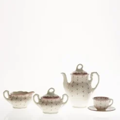 La Cartuja de Sevilla Juego de café de 15 piezas colección Flor de Lis Rosa > Juegos De Café