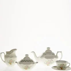 La Cartuja de Sevilla Juego de té de 27 piezas colección Canasto Floral > Juegos De Té