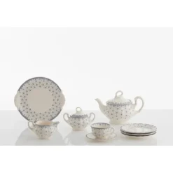 La Cartuja de Sevilla Juego de té de 40 piezas colección Flor de Lis Azul > Juegos De Té