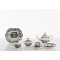 La Cartuja de Sevilla Juego de té de 40 piezas colección Negro Vistas > Juegos De Té