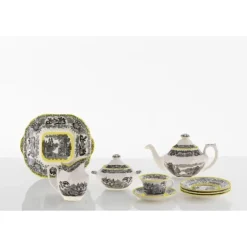 La Cartuja de Sevilla Juego de té de 40 piezas colección Negro Vistas Yellow by Aaron Stewart > Juegos De Té