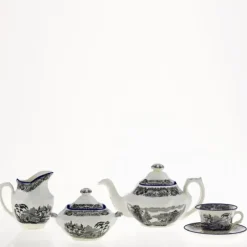 La Cartuja de Sevilla Juego de té de 15 piezas colección Negro Vistas Blue by Aaron Stewart > Juegos De Té