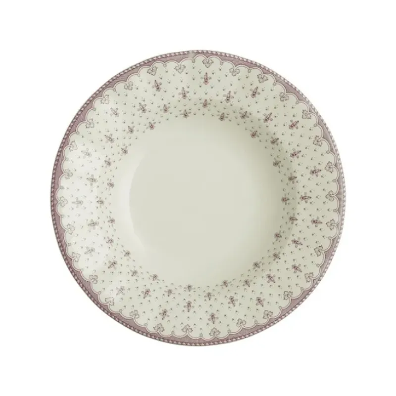 La Cartuja de Sevilla Plato hondo colección Flor de Lis Rosa > Platos