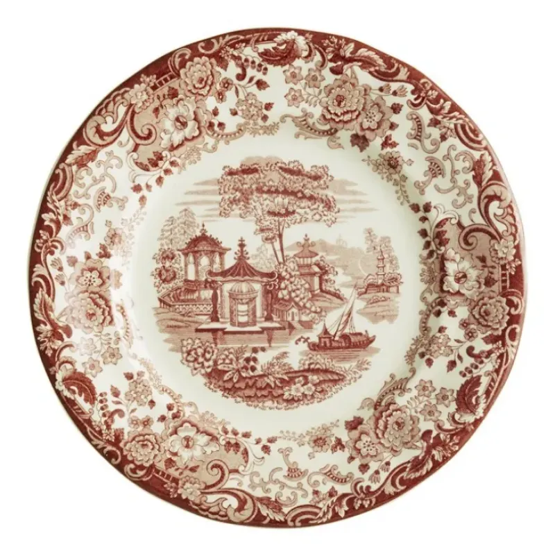 La Cartuja de Sevilla Plato llano 28 cm colección 202 Rosa > Platos