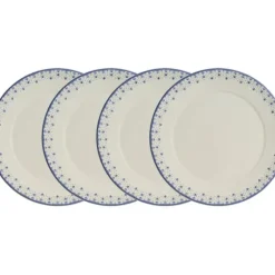 La Cartuja de Sevilla Set de 4 bajo-platos colección Flor de Lis Azul > Set Y Servicios|Platos