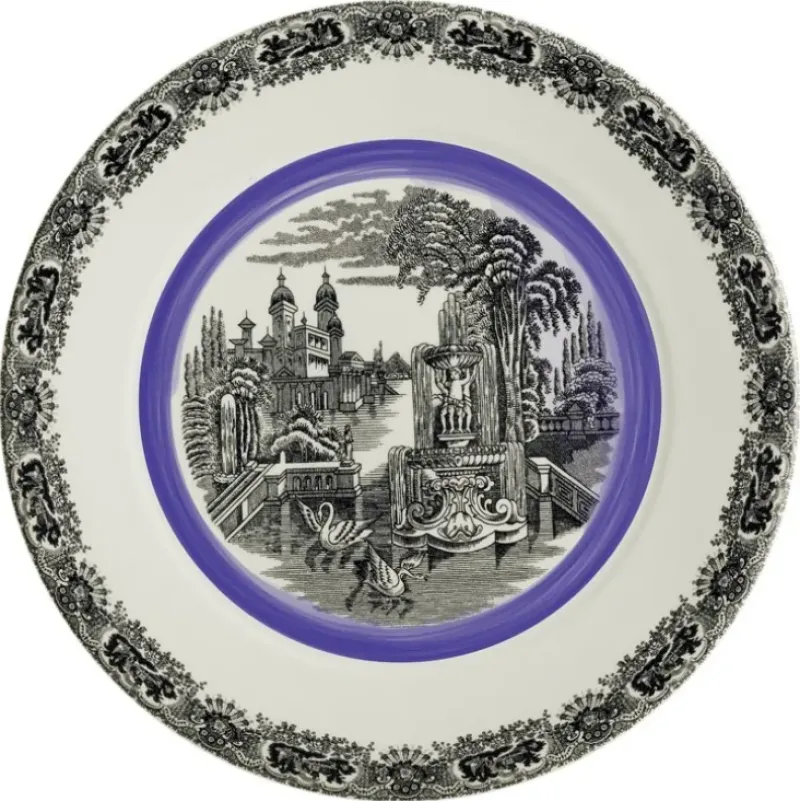 La Cartuja de Sevilla Set de 4 bajo-platos colección Negro Vistas Blue by Aaron Stewart > Set Y Servicios|Platos