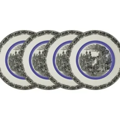 La Cartuja de Sevilla Set de 4 bajo-platos colección Negro Vistas Blue by Aaron Stewart > Set Y Servicios|Platos
