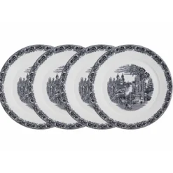 La Cartuja de Sevilla Set de 4 bajo-platos colección Negro Vistas > Set Y Servicios|Platos