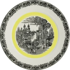 La Cartuja de Sevilla Set de 4 bajo-platos colección Negro Vistas Yellow by Aaron Stewart > Set Y Servicios|Platos