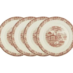 La Cartuja de Sevilla Set de 4 bajo-platos colección 202 Rosa > Set Y Servicios|Platos
