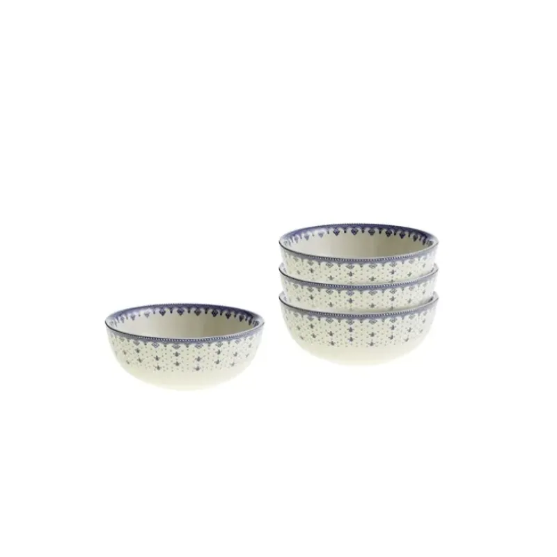 La Cartuja de Sevilla Set de 6 boles clásicos colección Flor de Lis Azul tamaño mini > Set Y Servicios|Boles Y Tazas De Consomé