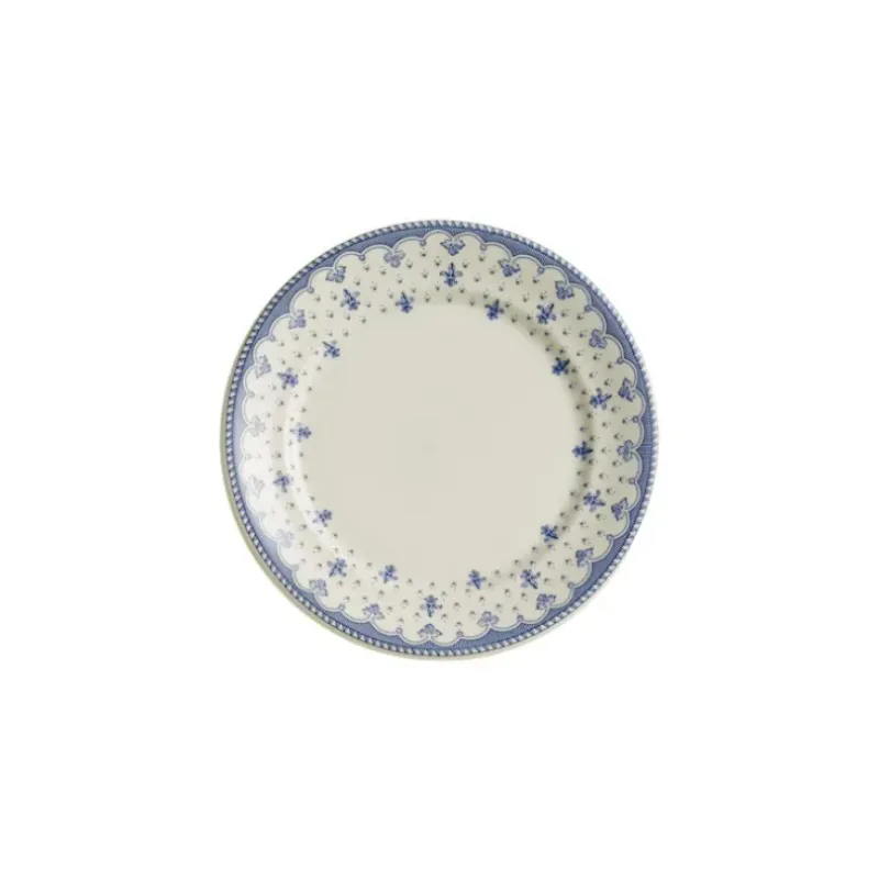 La Cartuja de Sevilla Set de 4 platos de pan colección Flor de Lis Azul > Set Y Servicios|Platos
