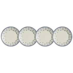 La Cartuja de Sevilla Set de 4 platos de pan colección Flor de Lis Azul > Set Y Servicios|Platos