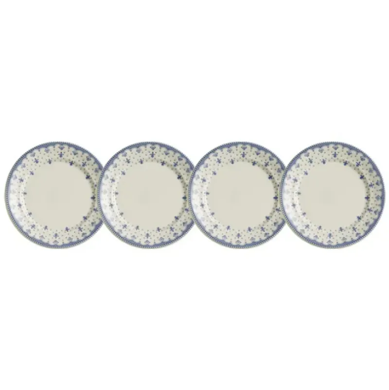 La Cartuja de Sevilla Set de 4 platos de pan colección Flor de Lis Azul > Set Y Servicios|Platos