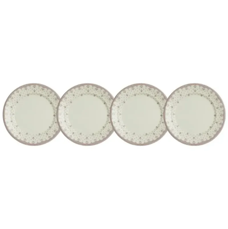 La Cartuja de Sevilla Set de 4 platos de pan colección Flor de Lis Rosa > Set Y Servicios|Platos