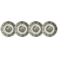 La Cartuja de Sevilla Set de 4 platos de pan colección Negro Vistas > Set Y Servicios|Platos