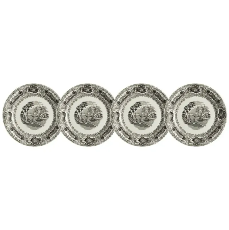 La Cartuja de Sevilla Set de 4 platos de pan colección Negro Vistas > Set Y Servicios|Platos