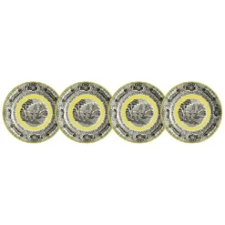 La Cartuja de Sevilla Set de 4 platos de pan colección Negro Vistas Yellow by Aaron Stewart > Set Y Servicios|Platos