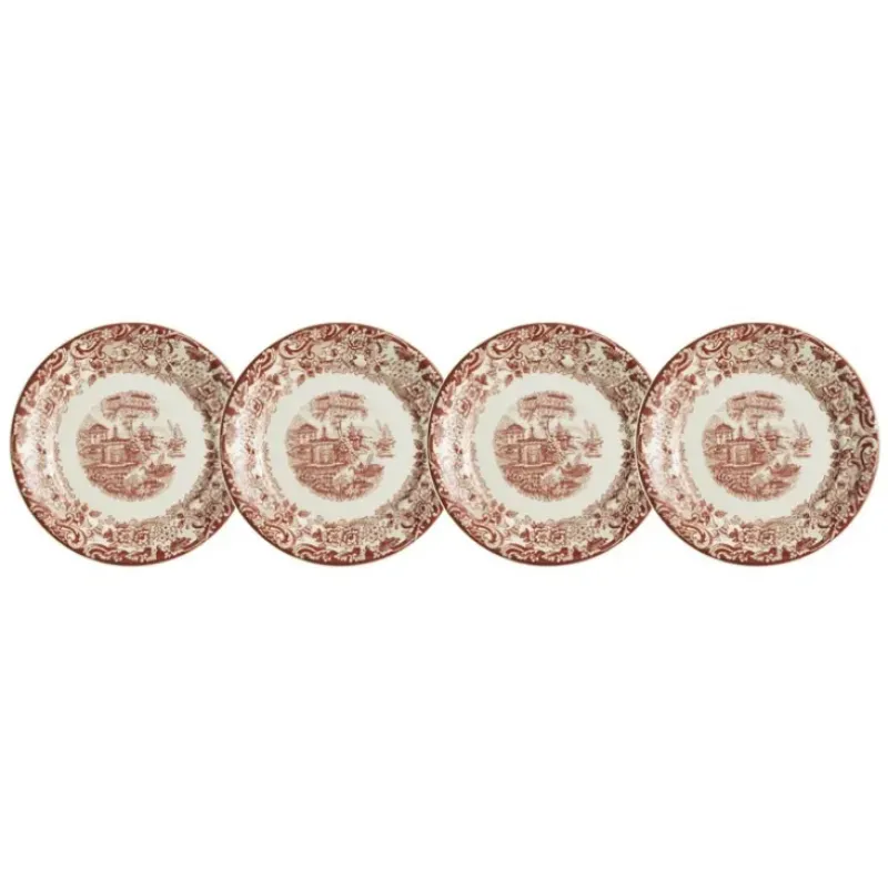 La Cartuja de Sevilla Set de 4 platos de pan colección 202 Rosa > Set Y Servicios|Platos