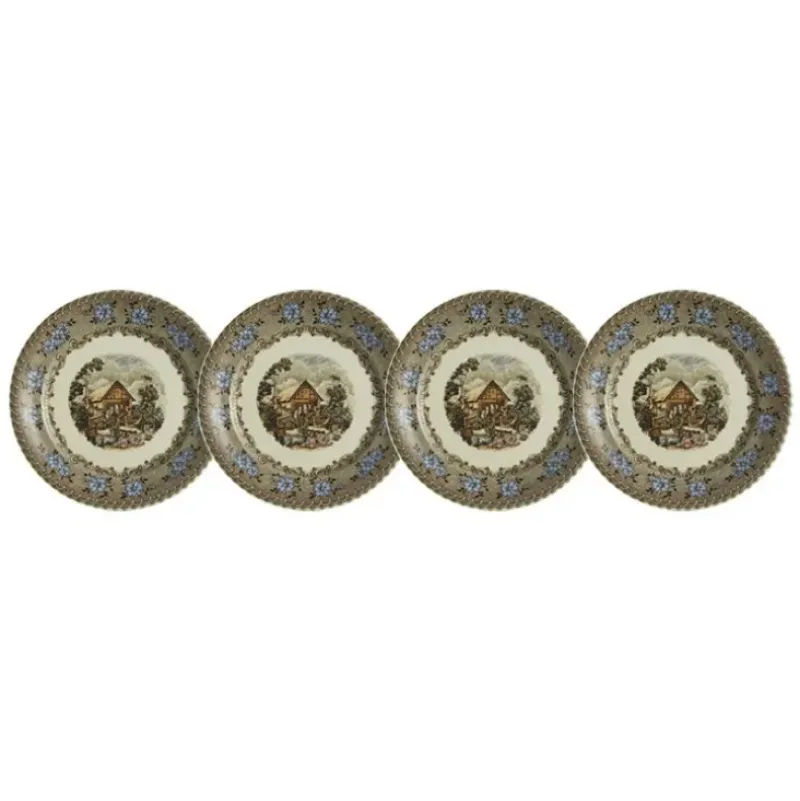 La Cartuja de Sevilla Set de 4 platos de pan colección Viejo Molino > Set Y Servicios|Platos