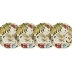 La Cartuja de Sevilla Set de 4 platos de postre colección Geórgica > Set Y Servicios|Platos