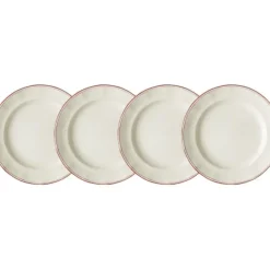 La Cartuja de Sevilla Set de 4 platos de postre colección Basic Line Red > Set Y Servicios|Platos