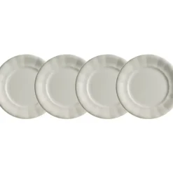 La Cartuja de Sevilla Set de 4 platos de postre colección Aurora Blanca > Set Y Servicios|Platos