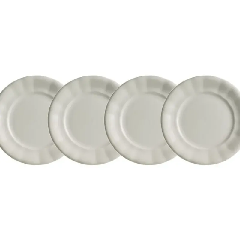 La Cartuja de Sevilla Set de 4 platos de postre colección Aurora Blanca > Set Y Servicios|Platos