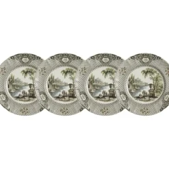La Cartuja de Sevilla Set de 4 platos de postre colección Atenea > Set Y Servicios|Platos
