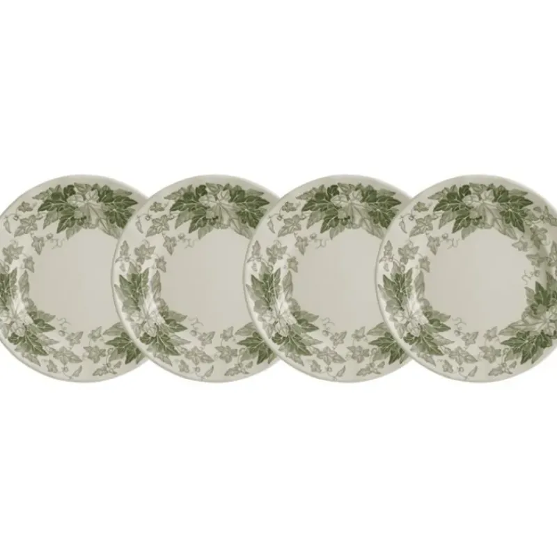 La Cartuja de Sevilla Set de 4 platos de postre colección Yedra > Set Y Servicios|Platos