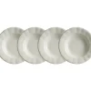 La Cartuja de Sevilla Set de 4 platos hondos colección Aurora Blanca > Set Y Servicios|Platos