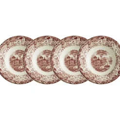 La Cartuja de Sevilla Set de 4 platos hondos colección 202 Rosa > Set Y Servicios|Platos