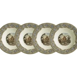 La Cartuja de Sevilla Set de 4 platos hondos colección Viejo Molino > Set Y Servicios|Platos