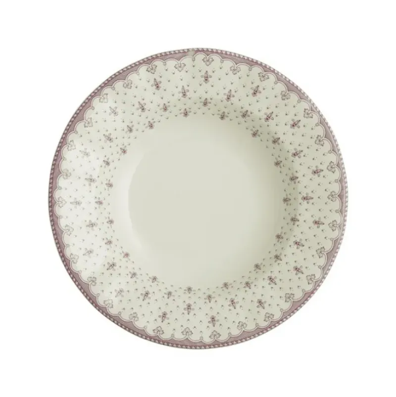 La Cartuja de Sevilla Set de 4 platos hondos colección Flor de Lis Rosa > Set Y Servicios|Platos