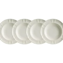 La Cartuja de Sevilla Set de 4 platos hondos colección Imperio Blanca > Set Y Servicios|Platos
