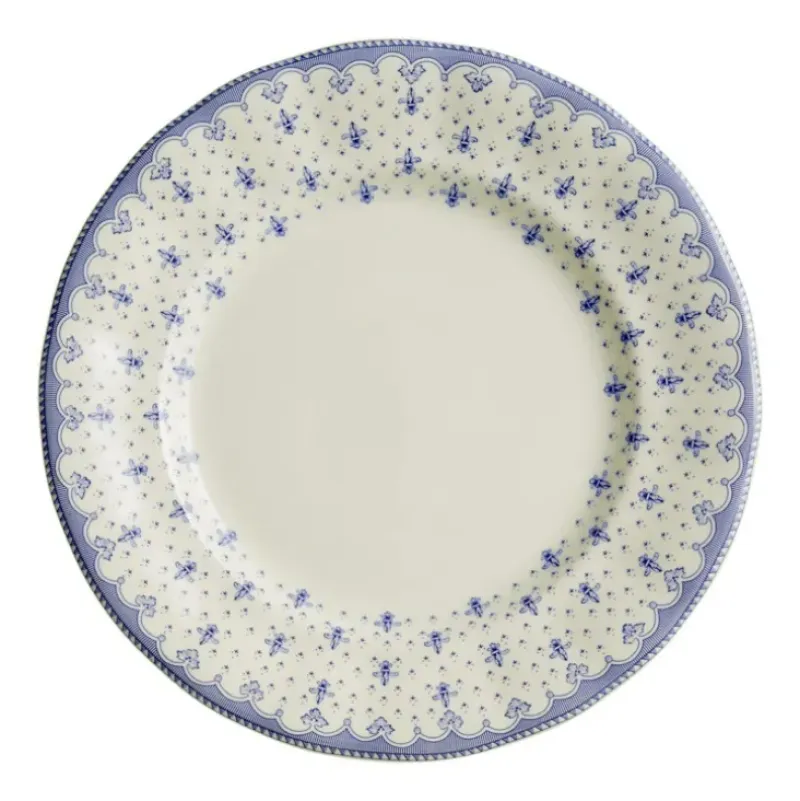 La Cartuja de Sevilla Set de 4 platos llanos 28 cm colección Flor de Lis Azul > Set Y Servicios|Platos