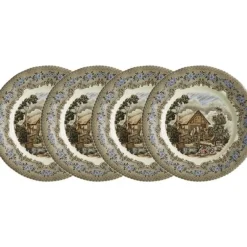 La Cartuja de Sevilla Set de 4 platos llanos 28 cm colección Viejo Molino > Set Y Servicios|Platos