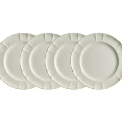 La Cartuja de Sevilla Set de 4 platos llanos 28 cm colección Imperio Blanca > Set Y Servicios|Platos
