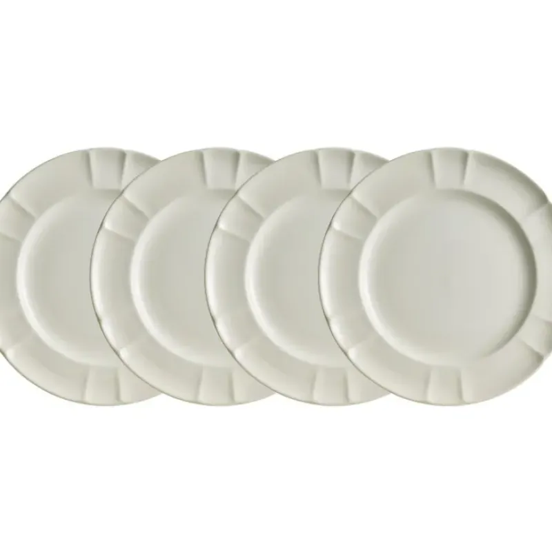 La Cartuja de Sevilla Set de 4 platos llanos 28 cm colección Imperio Blanca > Set Y Servicios|Platos