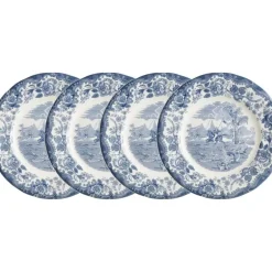 La Cartuja de Sevilla Set de 4 platos llanos 28 cm colección Ceilán > Set Y Servicios|Platos