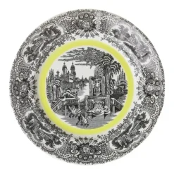 La Cartuja de Sevilla Set de 4 platos llanos 28 cm colección Negro Vistas Yellow by Aaron Stewart > Set Y Servicios|Platos
