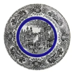 La Cartuja de Sevilla Set de 4 platos llanos 28 cm colección Negro Vistas Blue by Aaron Stewart > Set Y Servicios|Platos