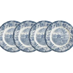 La Cartuja de Sevilla Set de 4 platos llanos colección Ceilán > Set Y Servicios|Platos