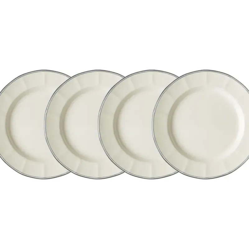 La Cartuja de Sevilla Set de 4 platos llanos colección Basic Line Blue > Set Y Servicios|Platos