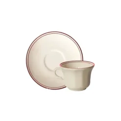La Cartuja de Sevilla Set de 4 tazas de café con platillos colección Basic Line Red > Set De Tazas Con Platillos